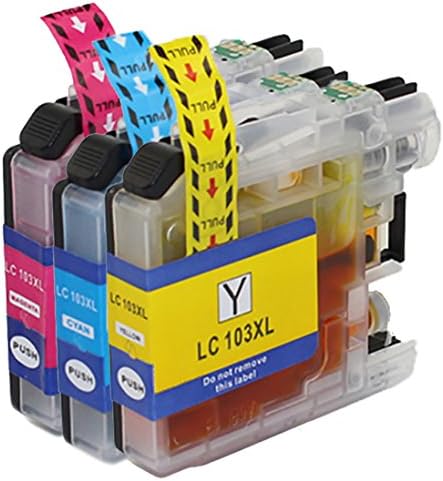 Aprobu Ink Cartridge for Brother LC103CL LC101CL XL(3-Pack,1 LC103C 1 LC103M,1 LC103Y)High Yield Compatible with Brother Series Printers