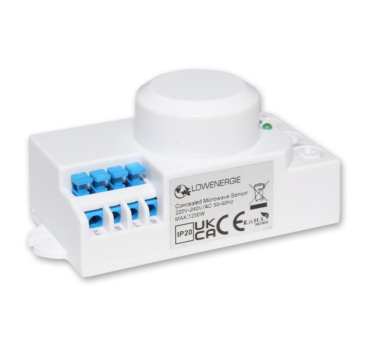 Lowenergie Lighting Microwave Sensor Switch Occupancy Detection Time Delay 1200w Adjustable