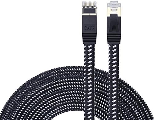 Cat 7 Ethernet Cable 30ft, ShineKee Nylon CAT7 High Speed Professional Gold Plated Plug STP Wires CAT 7 RJ45 Ethernet Cable