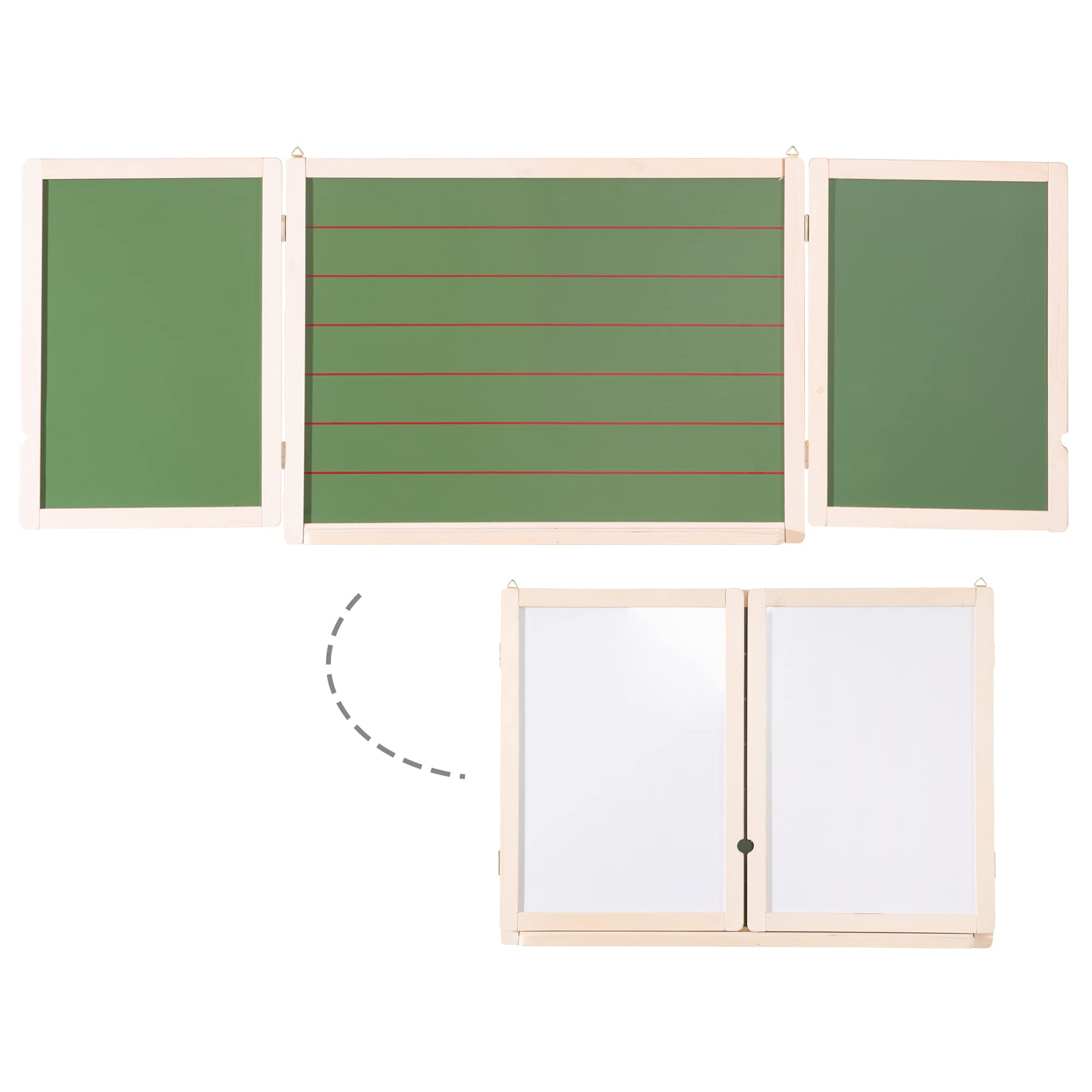 Roba Wall Chalkboard, Magnetic, Foldable, 54 cm x 146 cm, for Ages 3 and Up