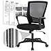 Ergonomic Office Chair, Mid Back Desk Chair Mesh Computer Chair Executive Rolling Swivel Adjustable Task Chair with Lumbar Support Armrest for Adults Women,Black
