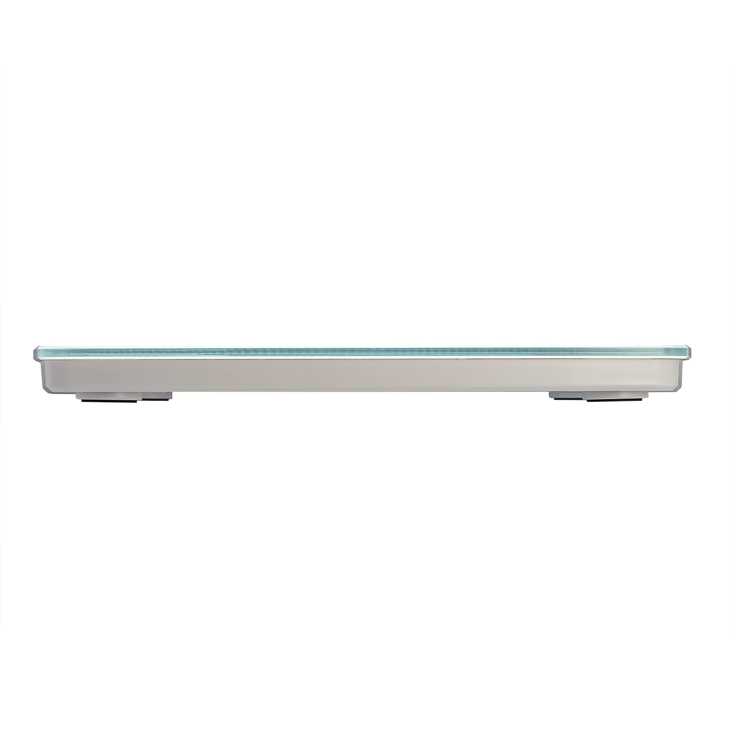 Taylor Digital Scales for Body Weight, Extra High Accurate 440 LB Capacity, Unique Blue LCD, Bright White Finish Extra LargePlatform, 12.2 x 13.5 Inches, White