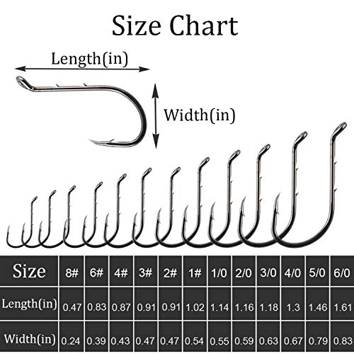 Octopus Köderhalter Angelhaken Octopus Kreis Haken J Haken Widerhaken Köder halten Offset Haken Extra Scharf für… – Bild 4