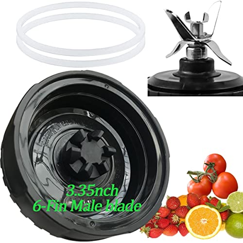 [UPGRADE] 6Fin Male Blender Blade Replacement Parts For Nutri Ninja