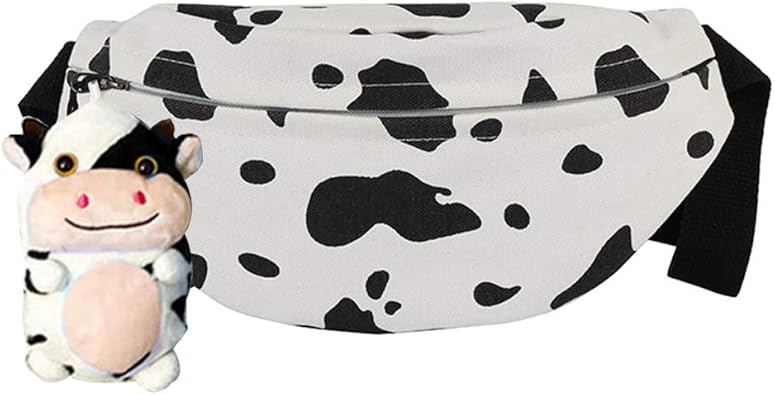 cow print fanny pack