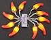 sexyrobot Red Chili String Lights,10 LEDs 6.6ft Battery Operated String Lights for Home,Gardens,Park,Patios Decoration,Party,Wedding,Xmas,Chinese New Year,Spring Festival