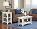 Alaterre Furniture Shaker Cottage Bench with Shelf, Ivory