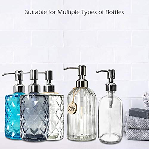 JASAI Durable 304 Rust Proof Stainless Steel Soap Pump, Kitchen Soap Dispenser Pump Replacement for Regular Mouth Bottle, 2 Pack - Thumbnail 5