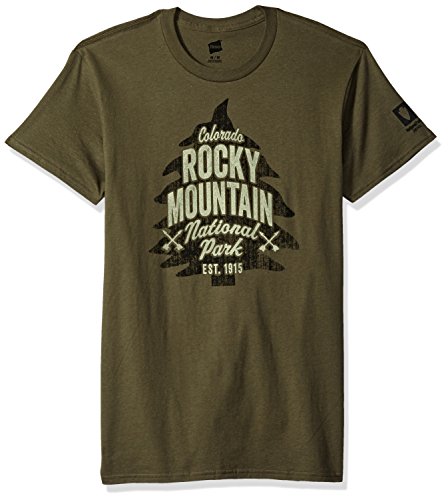 Hanes Men's National Parks Graphic T-Shirt Collection, Fatigue Green/Evergreen, Large
