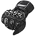 ILM Alloy Steel Motorcycle Riding Gloves Warm Waterproof Windproof for Winter Use (Black Winter, X-Large)