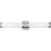 Hinkley Remi 5073CM Integrated LED 36W Bathroom Vanity Fixture with Etched White Glass, 23.75-inch, Etched White Glass, Chrom