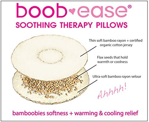 Bamboobies Soothing Nursing Pillows with Flaxseed, Heating Pad or Cold Compress for Breastfeeding