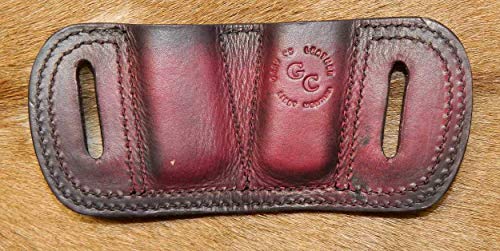 Leather - Double Magazine Ammunition Pouch, For .380 mags, Fits Colt Government 380 or Sig P232, P238 magazines - Thumbnail 2