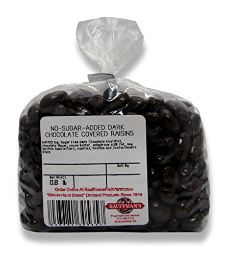 Dark Chocolate Covered Raisins, No Sugar Added, 12 Oz. Bag (Pack of 4)