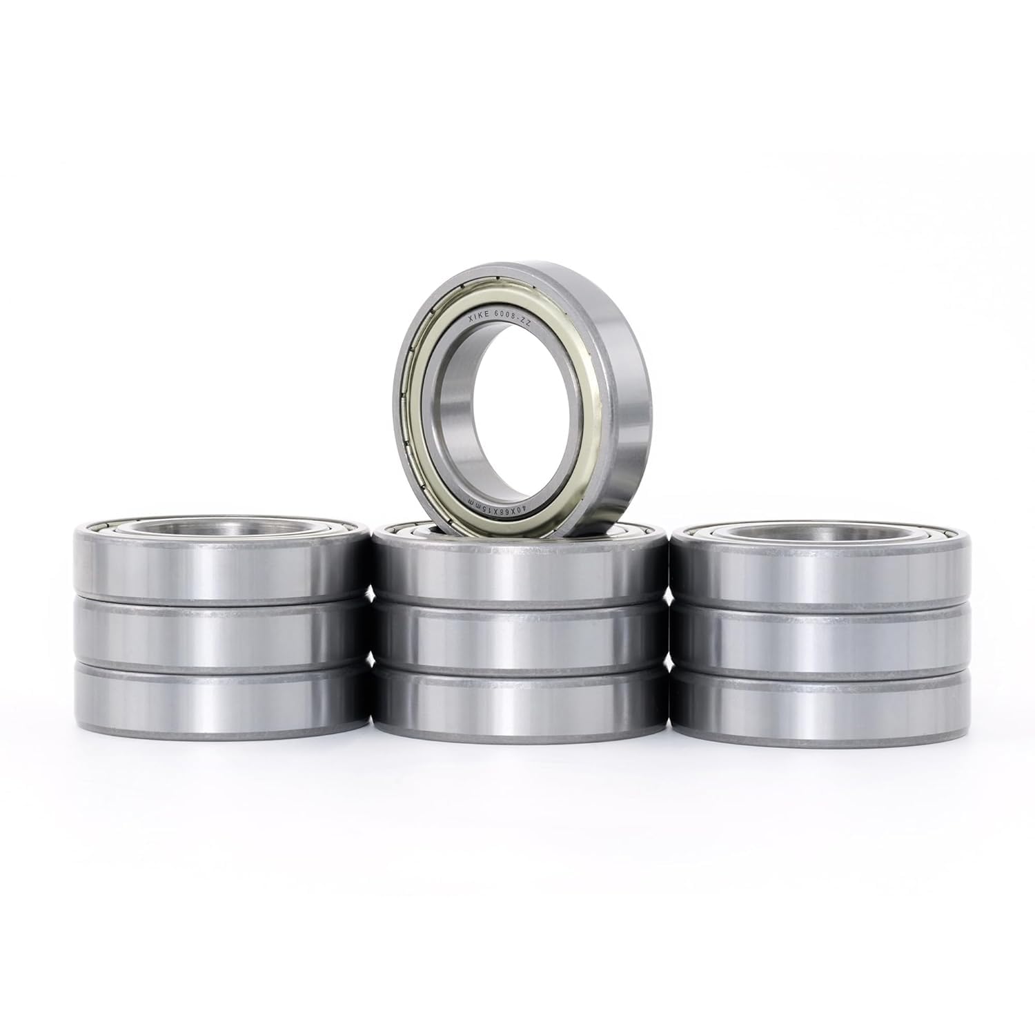 XIKE 10 pcs 608ZZ Ball Bearings 8x22x7mm Chrome Steel and Double Metal Seal, 608-2Z Miniature Deep Groove Ball Bearing.