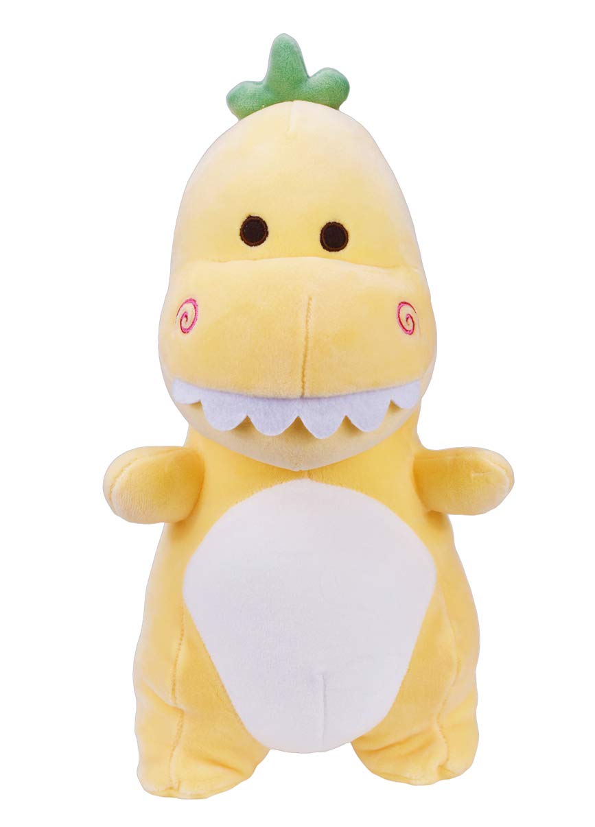 yellow stuffed dinosaur