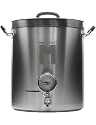 Northern Brewer - Megapot 1.2 Homebrew Stainless Steel Brew Kettle Stock Pot For Beer Brewing (Kettle with a Valve and Thermometer, 8 Gallon/32 Quarts)