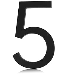 Adress Numbers - Self Adhesive 5 Inch Black Mailbox