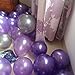 100 Pack Purple Silver Balloons,Dark Purple Ballons Mixed with Light Purple,12 inch Thicked Latex Ballons For Wedding Birthday Baby Shower Mermaid Engagement Mardi Gras Party Decoration