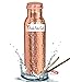 Prisha India Craft Pure Copper Water Bottle/Handmade Leak Proof Copper Vessel for Travel/Jointfree Insulated Copper Thermos with Ayurvedic Health Benefits, 30 Ounce