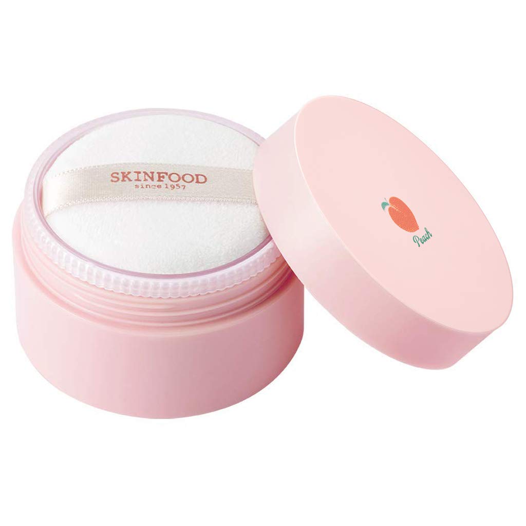 SKIN FOOD Since 1957 Peach Cotton Multi Finish Powder 15g - Korean Peach Extract & Calamine Sebum Control Face Powder - Silky Fixing Powder - for Oily Skin