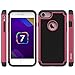 iPhone 7 Case, OEAGO iPhone 7 Case [Drop Protection] [Shock Proof] Hybrid Dual Layer Rubber Plastic Impact Defender Rugged Slim Hard Case Cover Shell for Apple iPhone 7 - Red