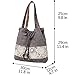 liujingjing Retro Printing Casual Canvas Tote Bag Handbag Shoulder Bag for Women Girls Ladies Beach School Travel Bag Roomy Purse