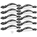 CBTONE 10 Pack Flat Black Cabinet Hardware Handle Pull - 2-1/2