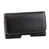 De-Bin Premium AMAZON FIRE PHONE Leather Belt Clip Pouch Case Cover HolsterWith Belt Clip / 2 secured belt loops (Also Fits The Phone With One Thin Layer Case On)