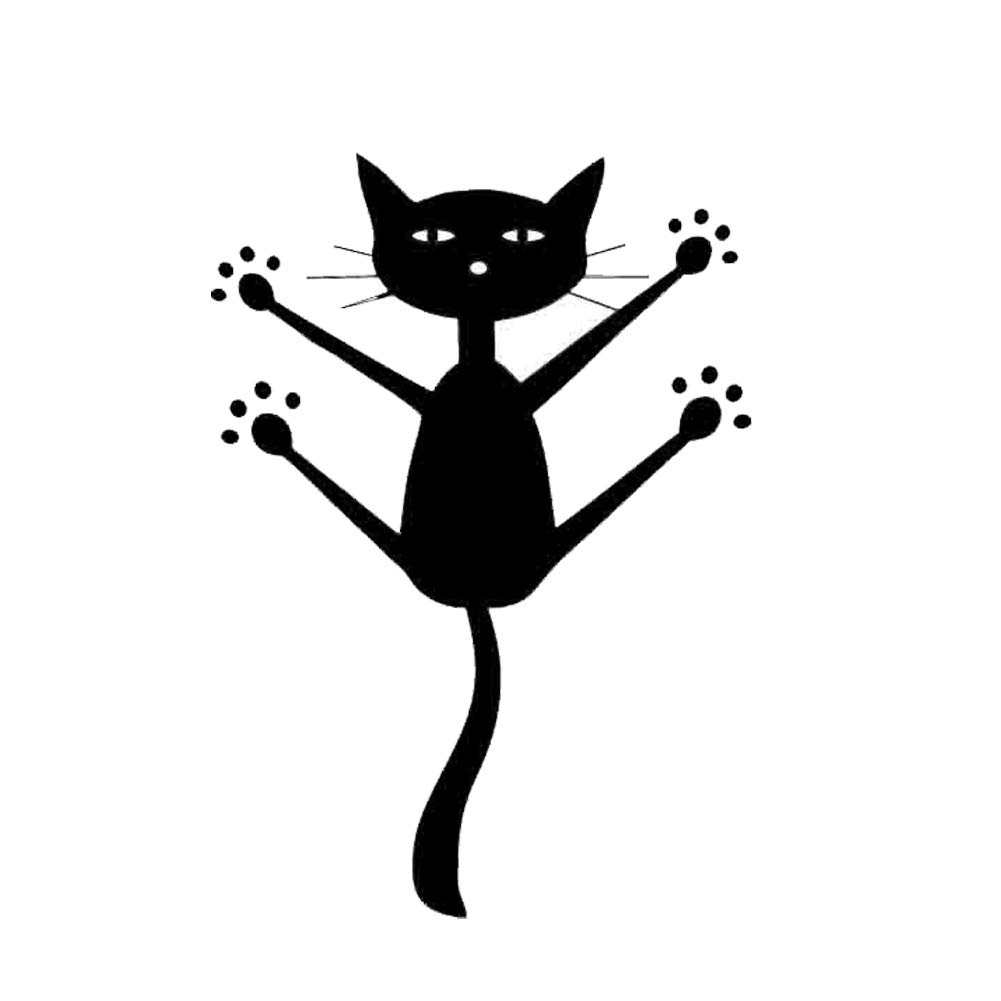 A Cute Black Cat Wall Sticker Decal for Home Decor Halloween Party Window Decal