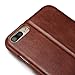 iPhone 8 Plus Case, iPhone 7 Plus Case, Benuo [Vintage Classic Series] Genuine Leather Handmade Folio Flip Leather Case, Ultra Slim, Magnetic Closure with Stand for Apple iPhone 8 Plus/7 Plus (Brown)