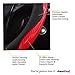 AmeriLuck Steering Wheel Cover for Car, Universal 15 inch, Odorless, Breathable, Anti-Slip, Sporty, Soft and Snug Grip, Carbon Fiber Effect (Orange | Back)