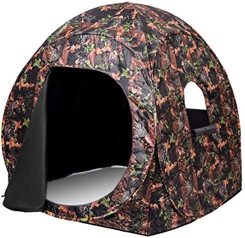 Rich time Pop Up Portable Hunting Blind Ground Camo Hunting Enclosure Weather Resistant