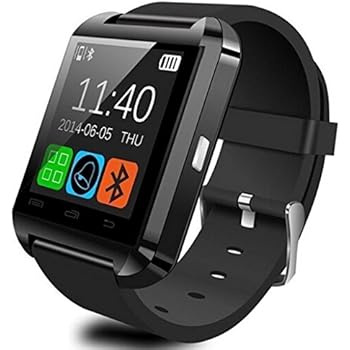 Alike U8 Bluetooth Smartwatch Wristwatch Touch Screen for iOS Android Smartphone Black)