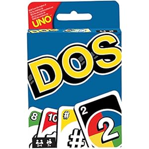 Mattel Games DOS, juego de cartas de UNO, edad recomandada 7 - 10 años (Mattel FRM36)
