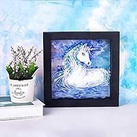 Unicorn Photo Frame Light LED Sign Wall Hanging Light for Girls Bedroom,Party Supplies,USB/Battery Powered Night Light Decoraton for Children Room,Home,Living Room,Gift for Girls