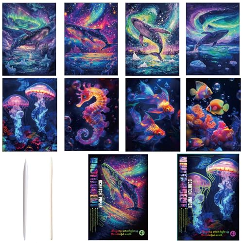 A4-Glow in the Dark Whale + Sea World