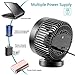 OPOLAR Battery Operated Fan, USB Rechargeable Personal Fan, Cordless Design, Powered by USB or 2200mAh Battery, Adjustable Wind, for Office, Car, Outdoor-Stepless Wind Speed