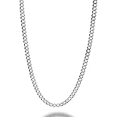 Savlano 925 Sterling Silver 4.5mm Italian Solid Curb Cuban Link Chain Necklace For Men & Women - Made in Italy Comes With a Gift Box