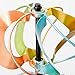 Bits and Pieces - Multi-Color Rainbow Shimmering Triple Mini Kinetic Wind Spinner - Metal Outdoor Windspinner Sculpture Lawn, Garden, and Yard Decor