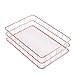 OUNONA Organizer Metal Wire Mesh Basket Rack for Desktop Clothing Storage/Fruit Snacks Tray/Kitchen Tool Holders (Rose Gold)