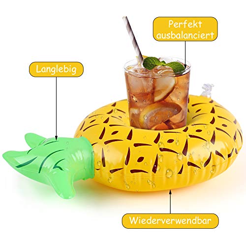 VGOODALL Aufblasbare Getränkehalter, 10 Stück Pool Becherhalter Inflatable Flaschenhalter Dosenhalter Pool Party Deko Badspielzeug
