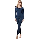 HEROBIKER Thermal Underwear Women Ultra-Soft Set Base Layer Top & Bottom Long Johns with Warm Lined Winter Blue Large