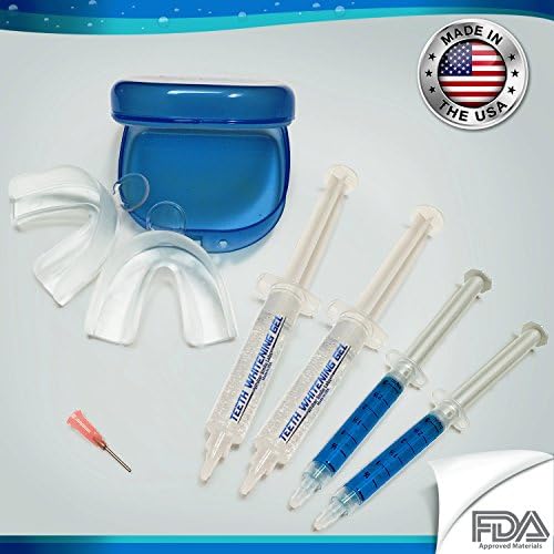 Whiter Smile Labs Teeth Whitening Kit - Dentist Recomended 38% Teeth Whitening Gel - High Intensity, Sensitivity Free, Carbamide Peroxide Teeth Whitener Gel Syringes! Made In USA Same Teeth Bleaching Gel Your Dentist Uses, Recommends, and Sells. NOT Cheap Imitation, Overseas Bleaching Gel - Enamel Safe Formula - Desensitizing Remineralization Gel, Strengthens Enamel and Restores Vitamins! FAST FREE SHIPPING!