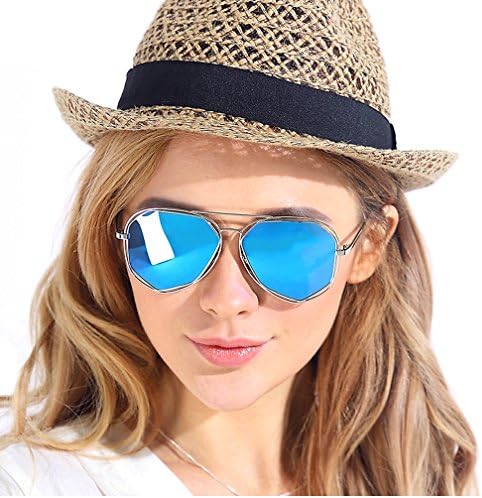 Women's Fashion Metal Frame Aviator Style Sunglasses For Women+Glasses Case