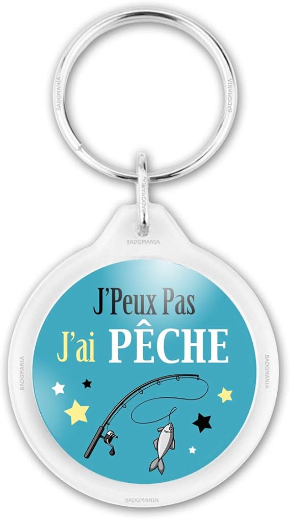 Porte Cles Rond Plastique J Peux Pas J Ai Peche Canne A Peche Humour Excuse Idee Cadeau Amazon Fr Vetements Et Accessoires