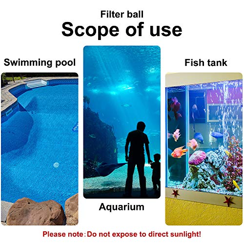 Vivibel Filterbälle für Sandfilteranlagen, 700g Pool Filterbälle, Kann 25 kg Filtersand Ersetzen, Sandfilteranlage Filterballs Geeignet für Pool Filter Schwimmbad Filteranlage, Poolreinigung Zubehör.