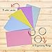 Gamenote Blank Flash Cards with Rings 3 x 5 Inch in Assorted Colors - 500 Index Card Hole Punch for Note Memory Office School Classroom Supplies