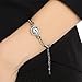 Hollywood Sensation Swarovski Bangle Bracelets for Women : Hope Bracelet 18K White Gold Plated Cubic Zirconia Swiss CZ Simulated Rhinestone Cuff Bracelet Bangle Bracelet for Women