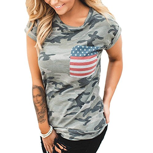 Flag Pocket Short Sleeve T-Shirt Army 